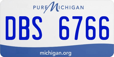 MI license plate DBS6766