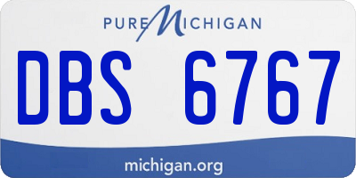 MI license plate DBS6767