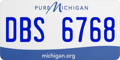 MI license plate DBS6768