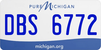 MI license plate DBS6772