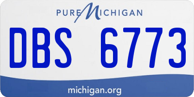 MI license plate DBS6773