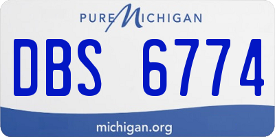 MI license plate DBS6774