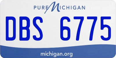 MI license plate DBS6775
