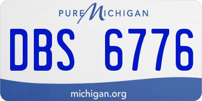 MI license plate DBS6776