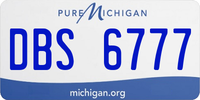 MI license plate DBS6777