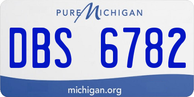 MI license plate DBS6782