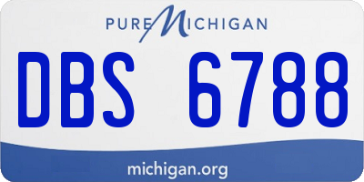 MI license plate DBS6788