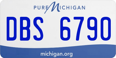 MI license plate DBS6790
