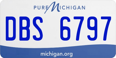 MI license plate DBS6797