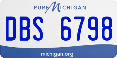 MI license plate DBS6798