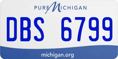 MI license plate DBS6799