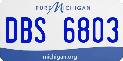 MI license plate DBS6803