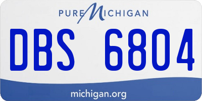 MI license plate DBS6804