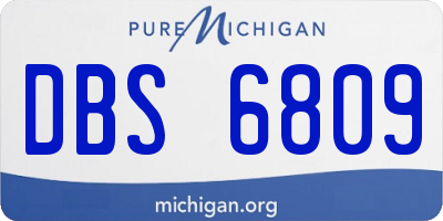 MI license plate DBS6809