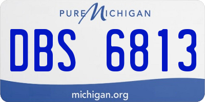 MI license plate DBS6813