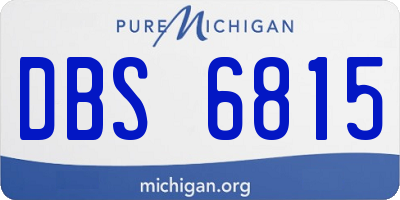 MI license plate DBS6815