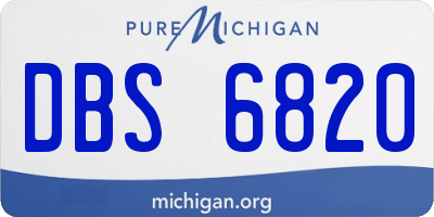 MI license plate DBS6820