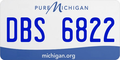 MI license plate DBS6822
