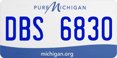 MI license plate DBS6830