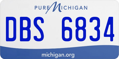 MI license plate DBS6834