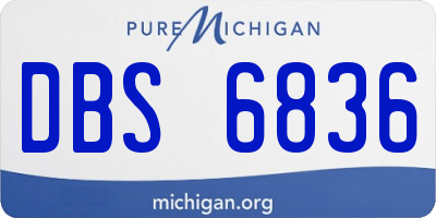 MI license plate DBS6836