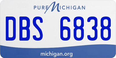MI license plate DBS6838