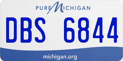 MI license plate DBS6844