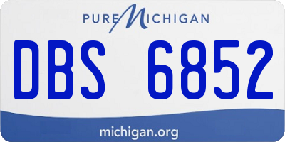 MI license plate DBS6852