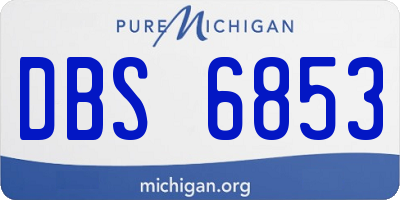 MI license plate DBS6853