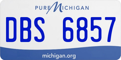 MI license plate DBS6857