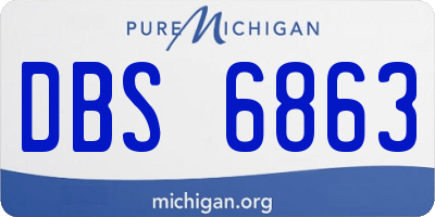 MI license plate DBS6863