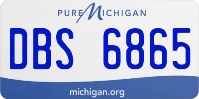 MI license plate DBS6865