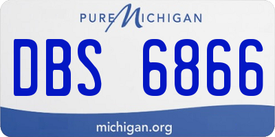 MI license plate DBS6866
