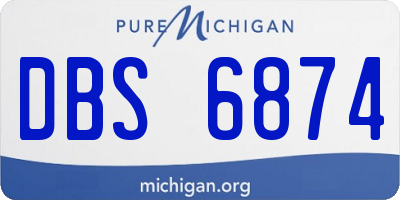 MI license plate DBS6874