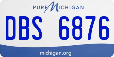 MI license plate DBS6876