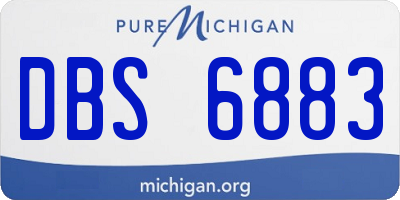 MI license plate DBS6883