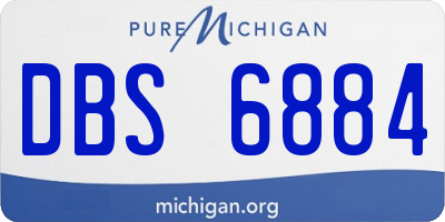 MI license plate DBS6884
