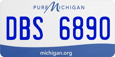 MI license plate DBS6890