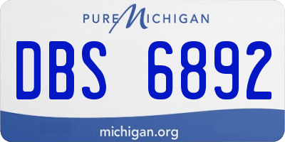 MI license plate DBS6892