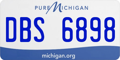 MI license plate DBS6898