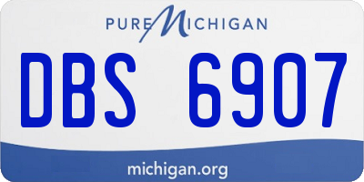 MI license plate DBS6907
