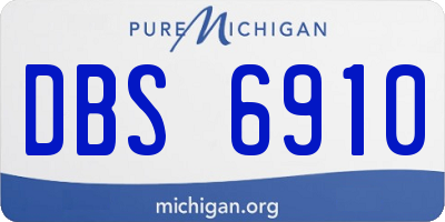 MI license plate DBS6910
