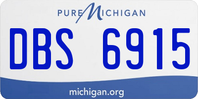 MI license plate DBS6915