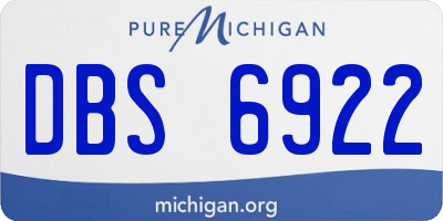 MI license plate DBS6922
