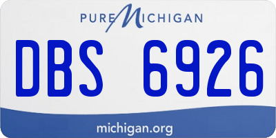 MI license plate DBS6926