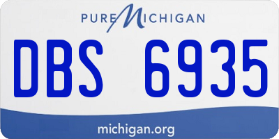 MI license plate DBS6935