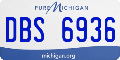 MI license plate DBS6936