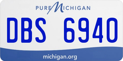 MI license plate DBS6940