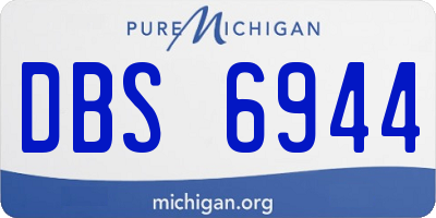 MI license plate DBS6944