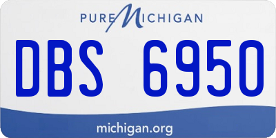 MI license plate DBS6950
